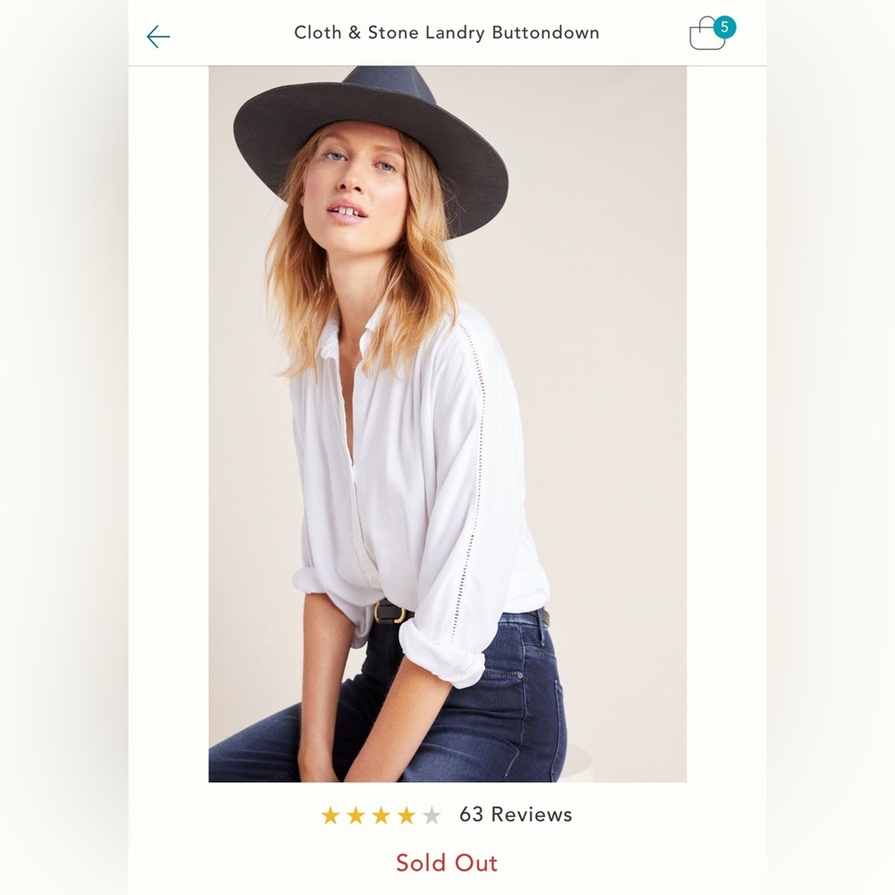 White Buttondown From Cloth & Stone